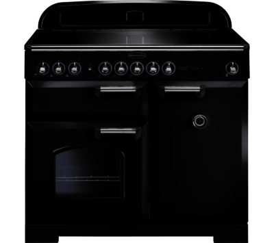 RANGEMASTER  Classic Deluxe 100 Electric Induction Range Cooker - Black & Chrome